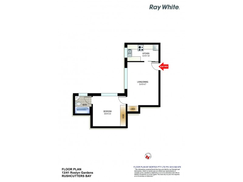 13/41-49 Roslyn Gardens, Elizabeth Bay NSW 2011 Floorplan