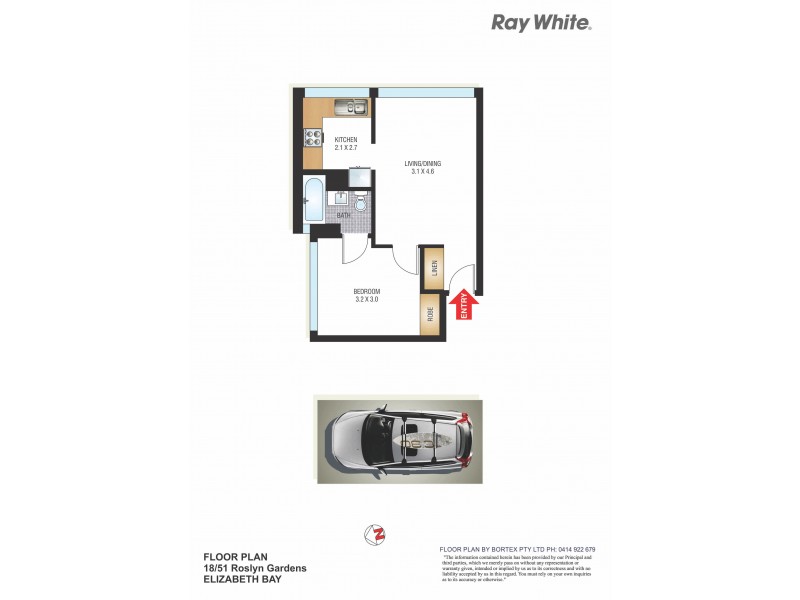 18/51 Roslyn Gardens, Elizabeth Bay NSW 2011 Floorplan