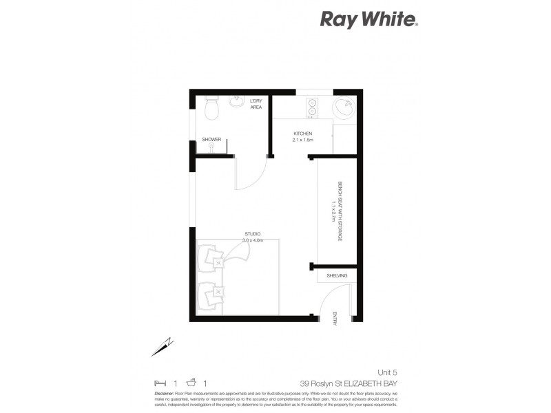 5/39 Roslyn Street, Elizabeth Bay NSW 2011 Floorplan