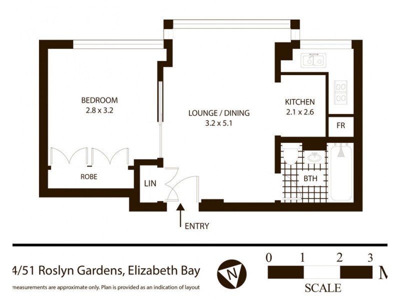 64/51 Roslyn Gardens, Elizabeth Bay NSW 2011 Floorplan