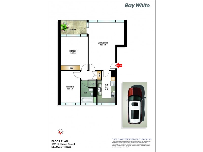 102/12 Ithaca Road, Elizabeth Bay NSW 2011 Floorplan