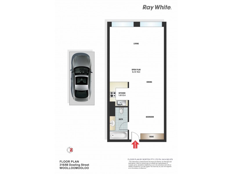 316/88 Dowling Street, Woolloomooloo NSW 2011 Floorplan