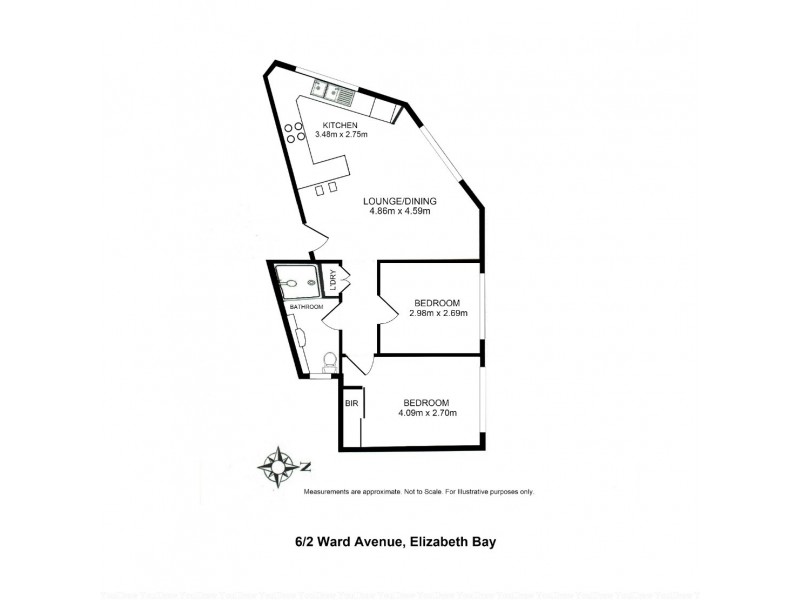 6/2 Ward Avenue, Elizabeth Bay NSW 2011 Floorplan