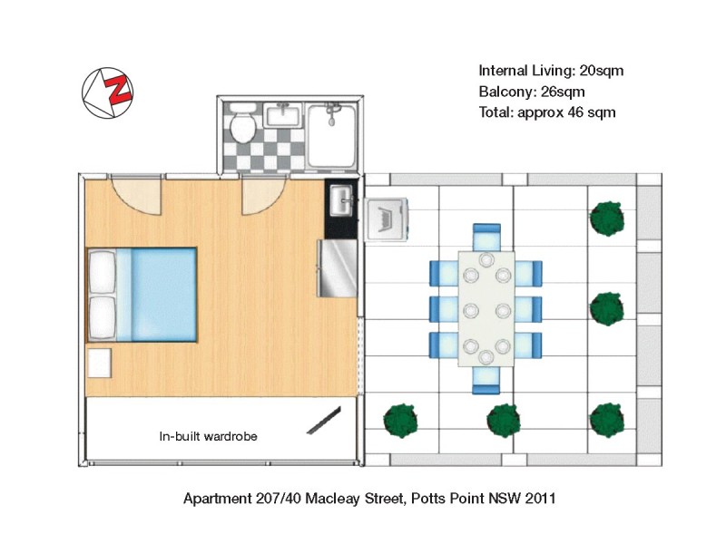 207/40 Macleay Street, Potts Point NSW 2011 Floorplan
