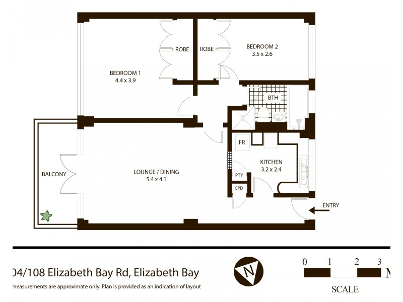104/108 Elizabeth Bay Road, Elizabeth Bay NSW 2011 Floorplan