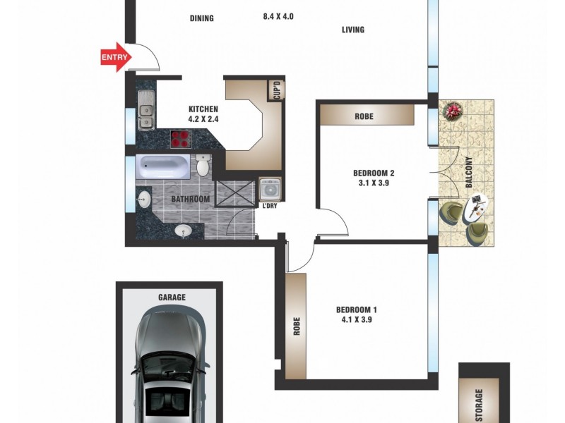 81/108 Elizabeth Bay Road, Elizabeth Bay NSW 2011 Floorplan