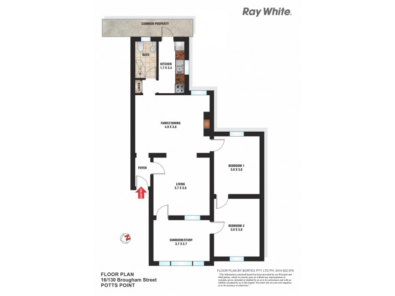 16/130 Brougham Street, Potts Point NSW 2011 Floorplan