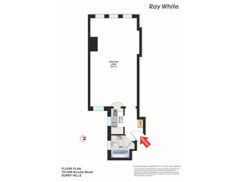 701/389 Bourke Street, Surry Hills NSW 2010 Floorplan