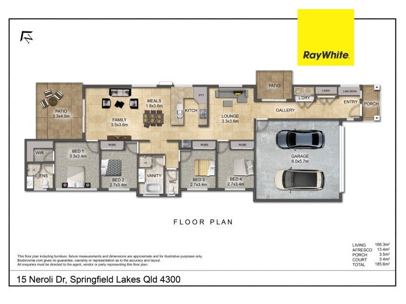 15 Neroli Drive, Springfield Lakes QLD 4300 Floorplan
