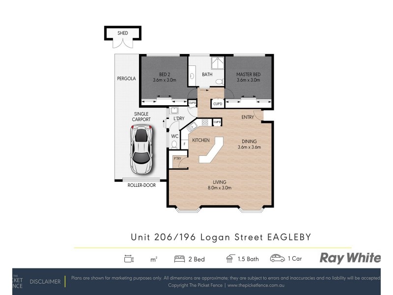 Villa 206/196 Logan Street, Eagleby QLD 4207 Floorplan