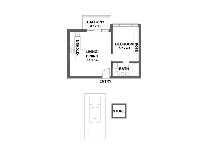 28B/3 Darling Point Road, Darling Point NSW 2027 Floorplan