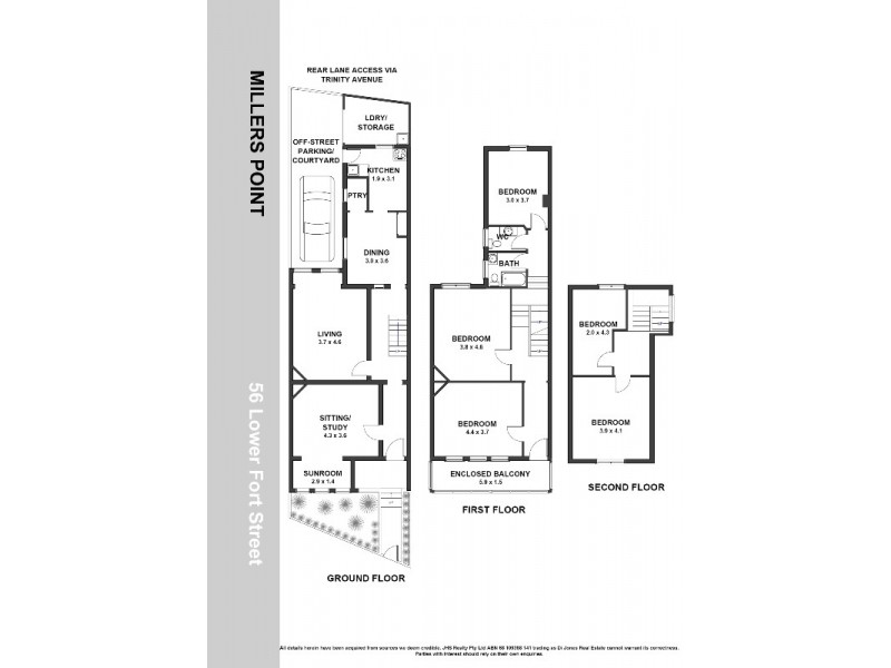 56 Lower Fort Street, Millers Point NSW 2000 Floorplan