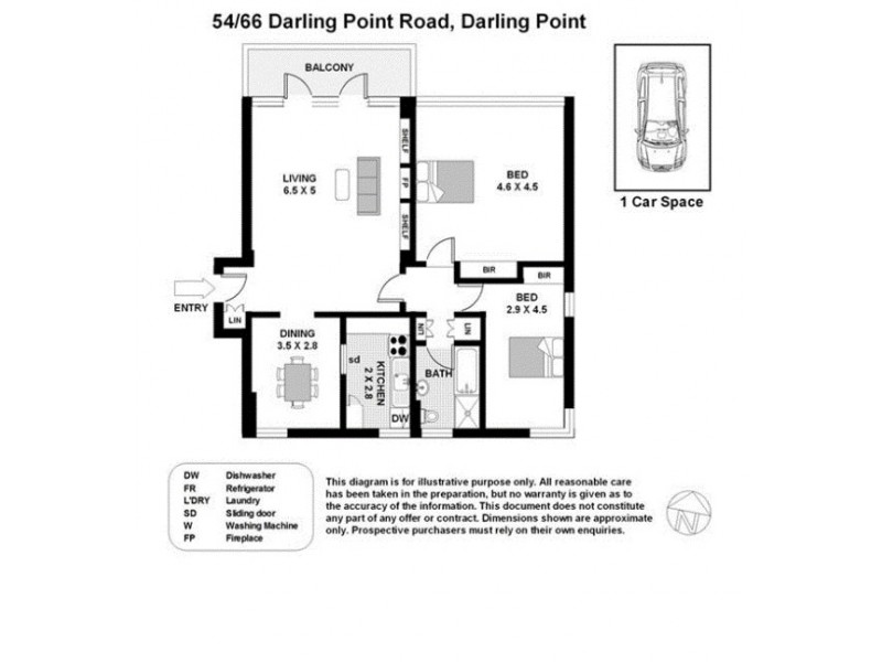 54/66 Darling Point Road, Darling Point NSW 2027 Floorplan