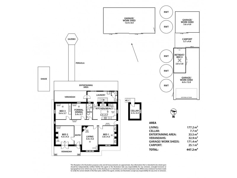 6 WEST TERRACE, Strathalbyn SA 5255 Floorplan