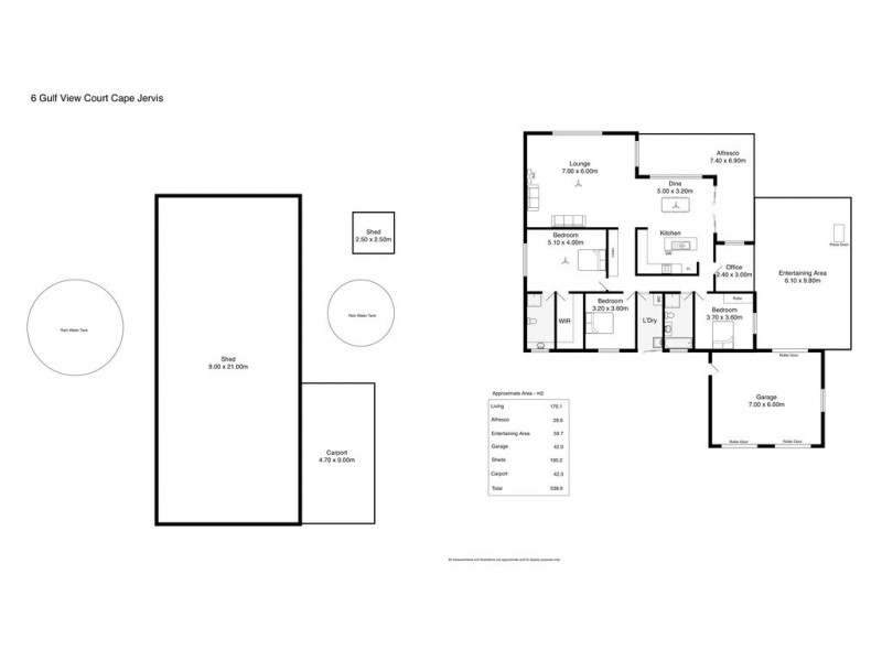 6 Gulf View Court, Cape Jervis SA 5204 Floorplan