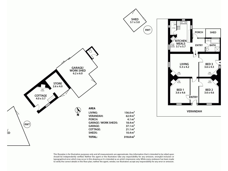 2 LANGHORNE CREEK ROAD, Strathalbyn SA 5255 Floorplan