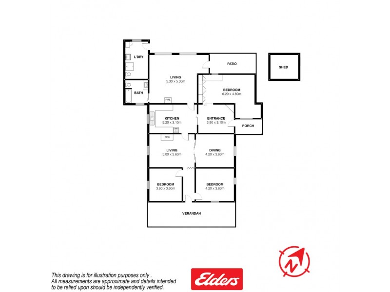 7714 Main South Road, Second Valley SA 5204 Floorplan