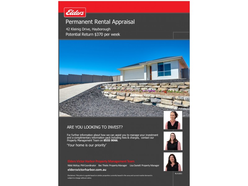 42 KLEINIG DRIVE, Hayborough SA 5211