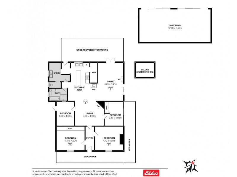 104 GEROGLES ROAD, Caloote SA 5254 Floorplan