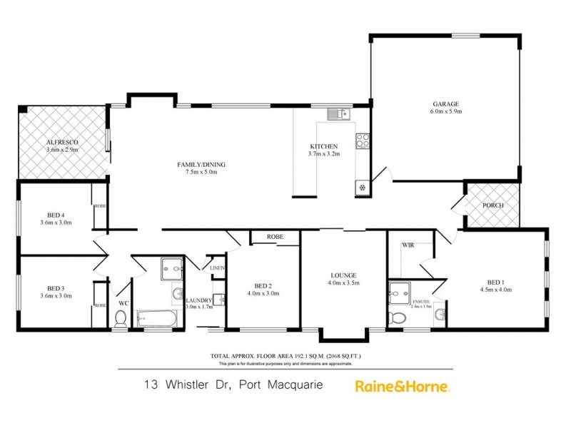 13 Whistler Drive, Port Macquarie NSW 2444 Floorplan