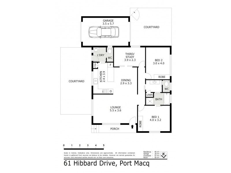 61 Hibbard Drive, Port Macquarie NSW 2444 Floorplan