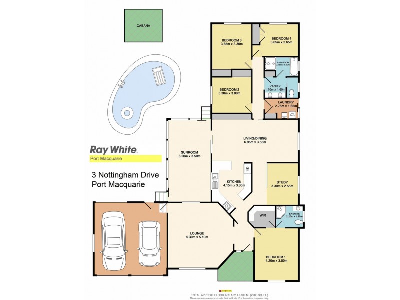 3 Nottingham Drive, Port Macquarie NSW 2444 Floorplan