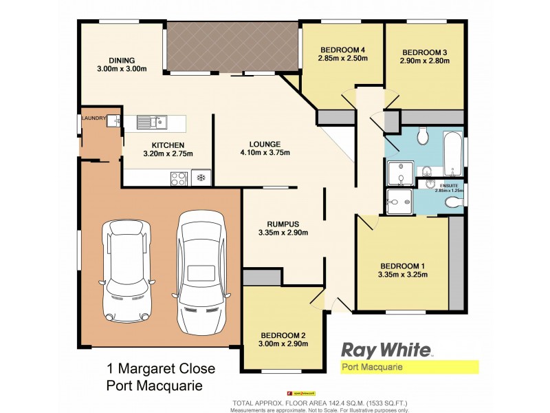 1 Margaret Close, Port Macquarie NSW 2444 Floorplan