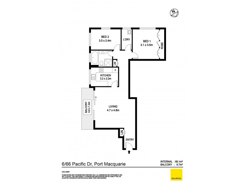 6/66 Pacific Drive, Port Macquarie NSW 2444 Floorplan