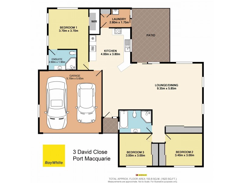 3 David Close, Port Macquarie NSW 2444 Floorplan