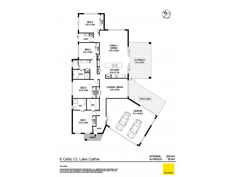 6 Celtic Court, Lake Cathie NSW 2445 Floorplan