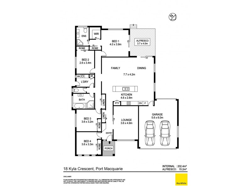 18 Kyla Crescent, Port Macquarie NSW 2444 Floorplan