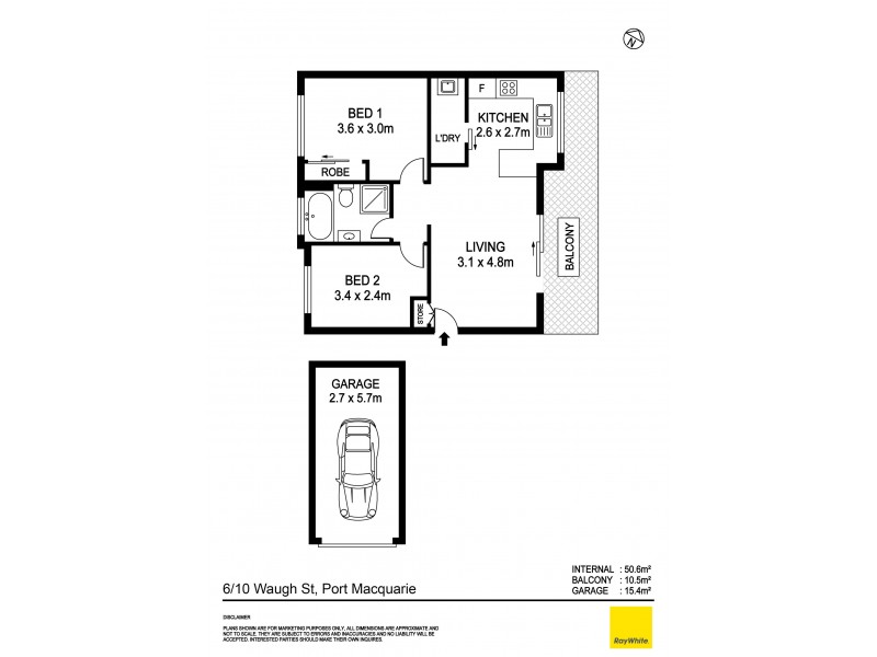 6/10 Waugh Street, Port Macquarie NSW 2444 Floorplan