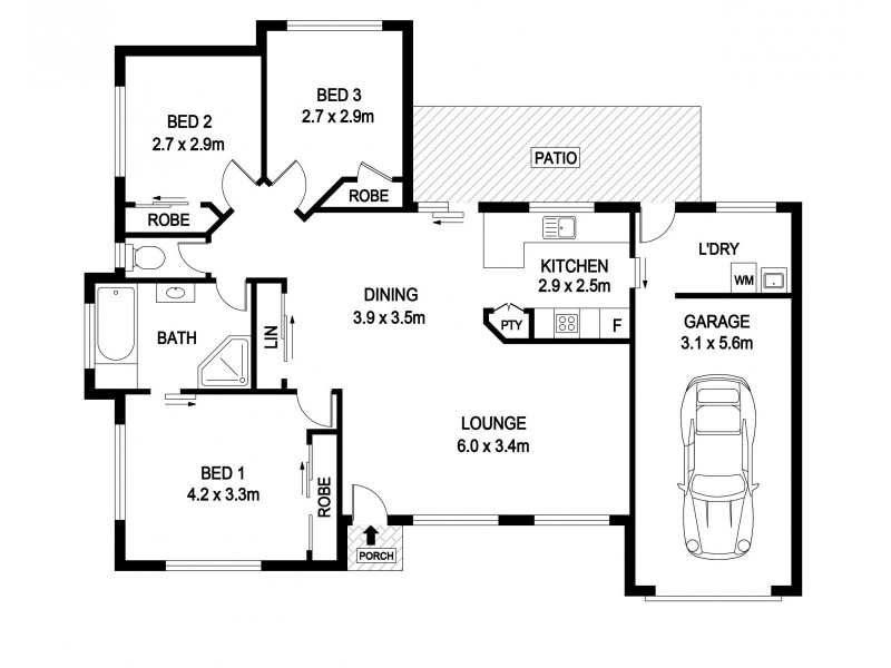 2/19 Eugowra Close, Port Macquarie NSW 2444 Floorplan