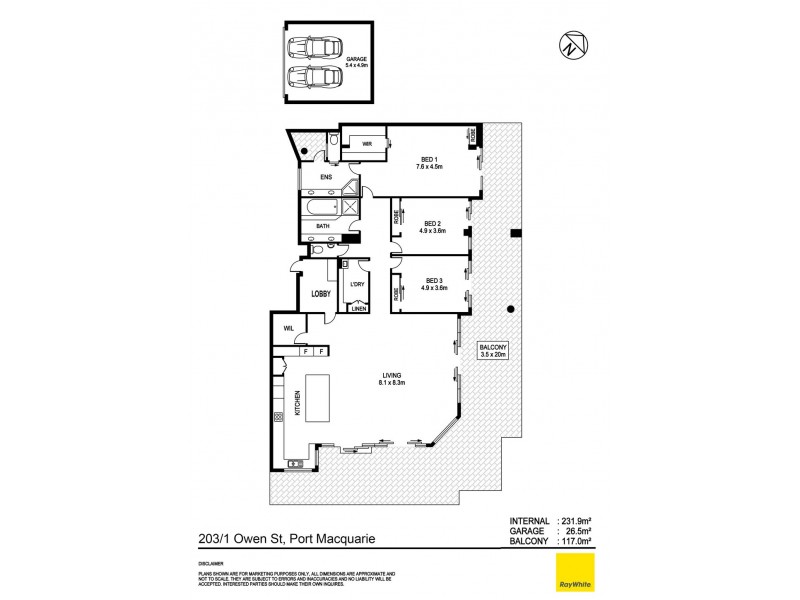 203/1-3 Owen Street, Port Macquarie NSW 2444 Floorplan