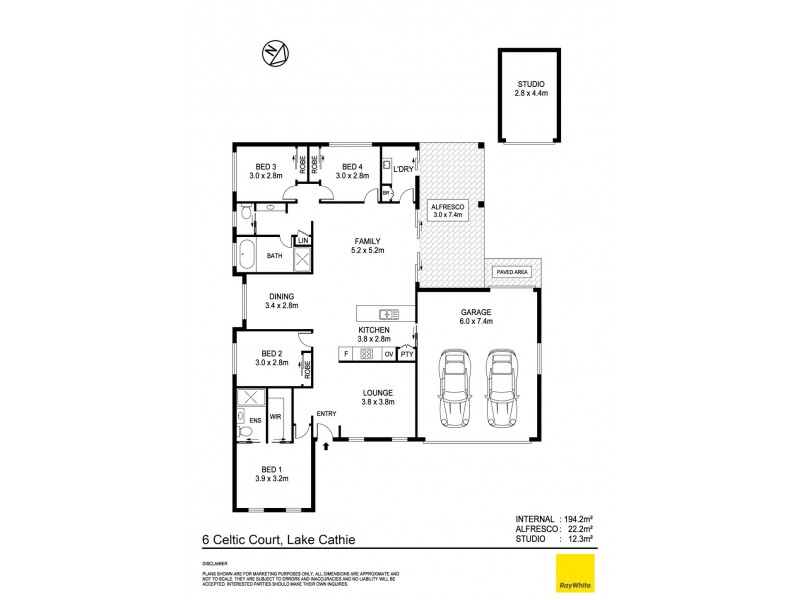 4 Celtic Court, Lake Cathie NSW 2445 Floorplan