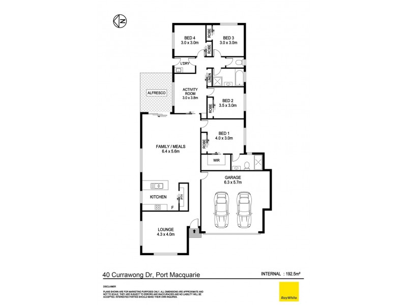 40 Currawong Drive, Port Macquarie NSW 2444 Floorplan