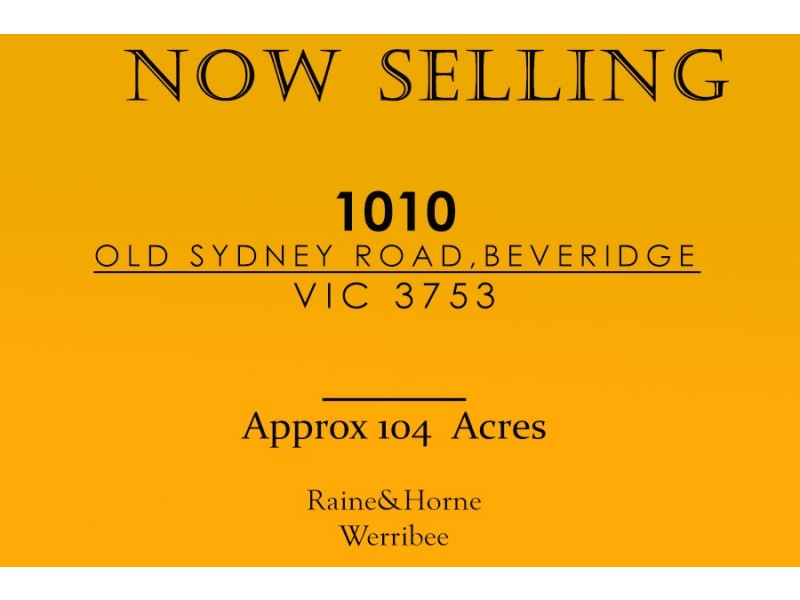 1010 OLD SYDNEY ROAD, Beveridge VIC 3753