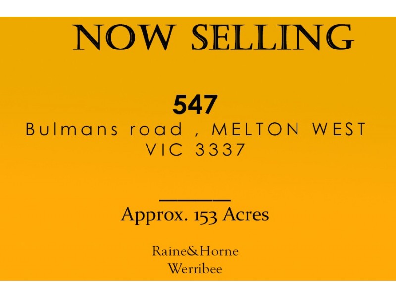 547 Bulmans road, Melton West VIC 3337