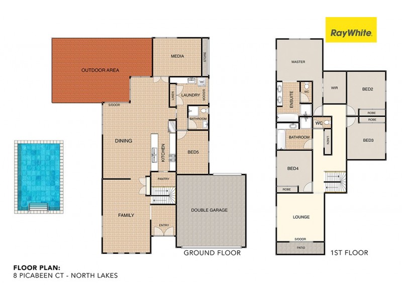 8 Picabeen Court, North Lakes QLD 4509 Floorplan