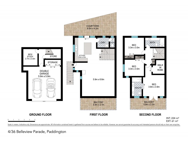 4/36 Belleview Parade, Paddington QLD 4064 Floorplan