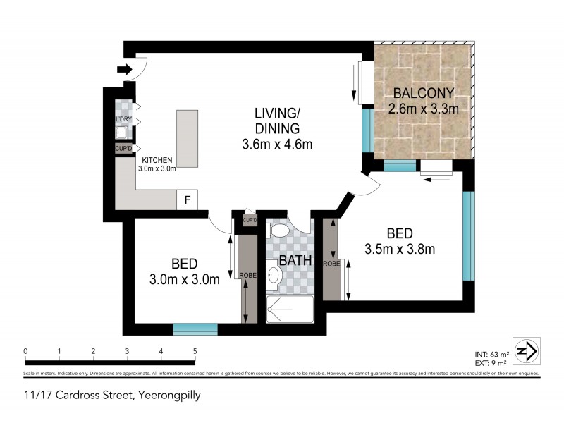 11/17 Cardross Street, Yeerongpilly QLD 4105 Floorplan