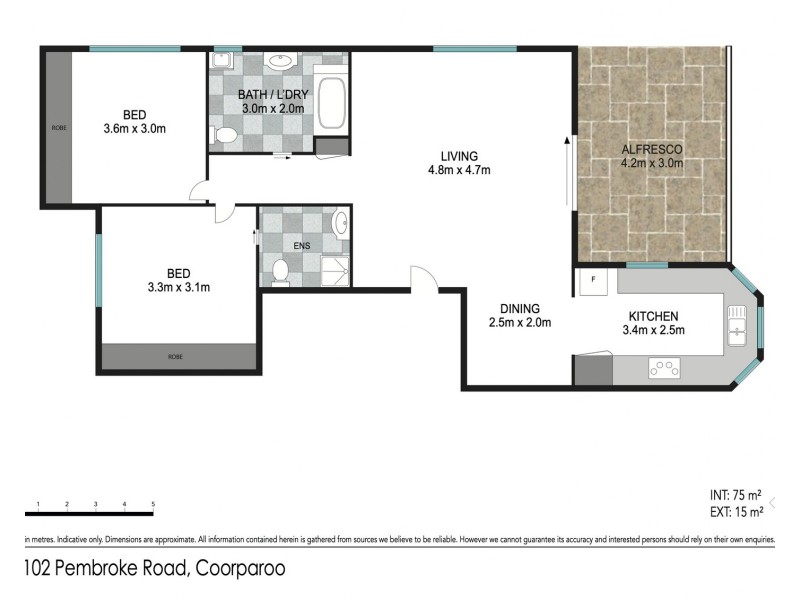 1/102 Pembroke Road, Coorparoo QLD 4151 Floorplan