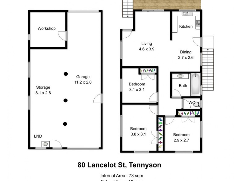 80 Lancelot Street, Tennyson QLD 4105 Floorplan