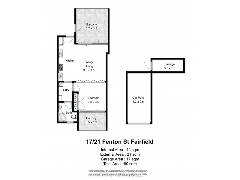 17/21 Fenton Street, Fairfield QLD 4103 Floorplan