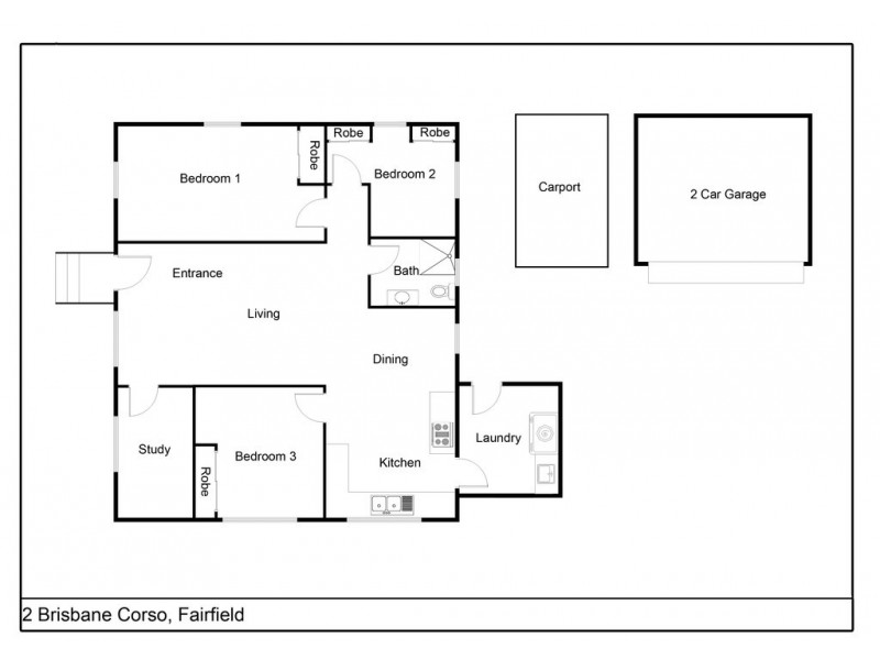 2 Brisbane Corso, Fairfield QLD 4103 Floorplan