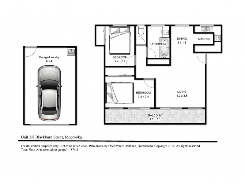 2/8 Blackburn Street, Moorooka QLD 4105 Floorplan