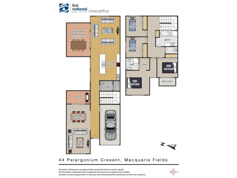 44 Pelargonium Crescent, Macquarie Fields NSW 2564 Floorplan