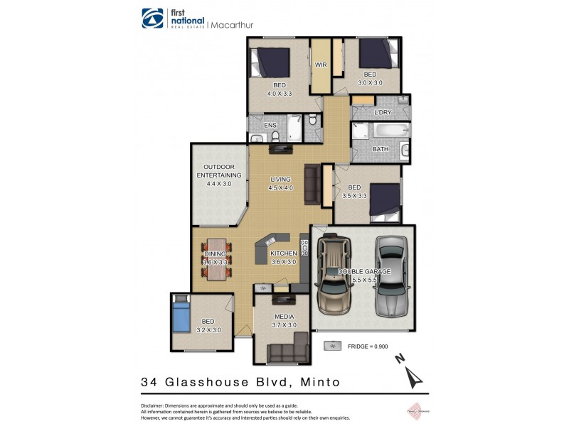 34 Glass House Boulevard, Minto NSW 2566 Floorplan