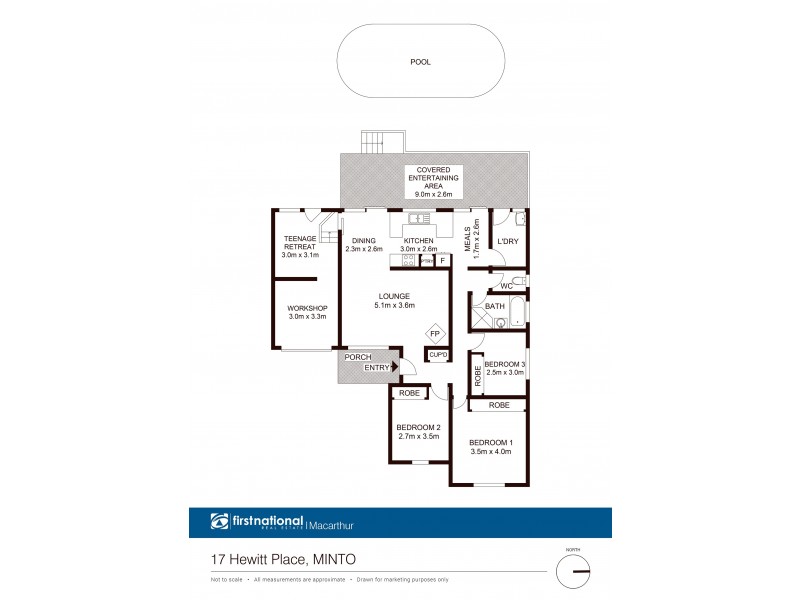 17 Hewitt Place, Minto NSW 2566 Floorplan