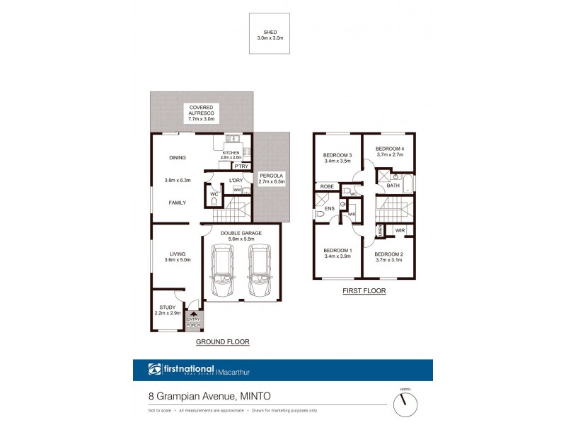 8 Grampian Avenue, Minto NSW 2566 Floorplan